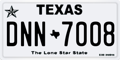 TX license plate DNN7008