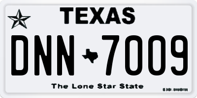 TX license plate DNN7009