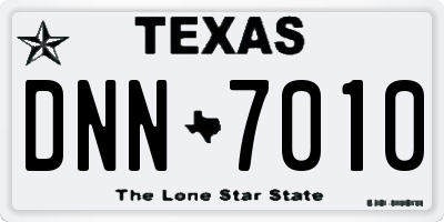 TX license plate DNN7010