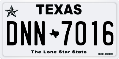 TX license plate DNN7016
