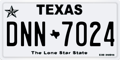 TX license plate DNN7024