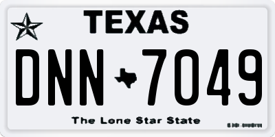 TX license plate DNN7049