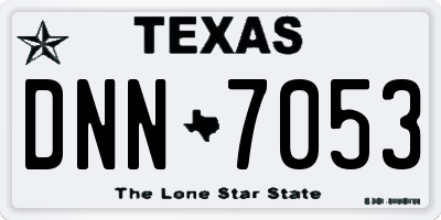 TX license plate DNN7053