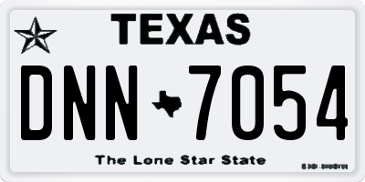 TX license plate DNN7054
