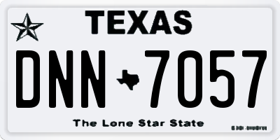 TX license plate DNN7057