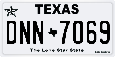 TX license plate DNN7069