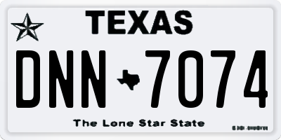 TX license plate DNN7074