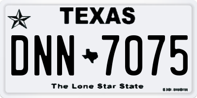 TX license plate DNN7075