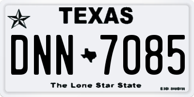TX license plate DNN7085