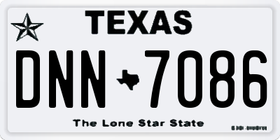 TX license plate DNN7086