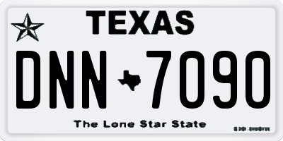 TX license plate DNN7090