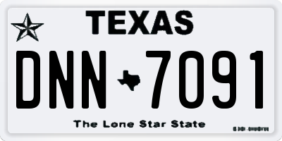 TX license plate DNN7091