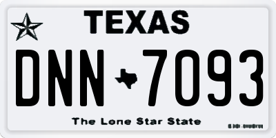 TX license plate DNN7093