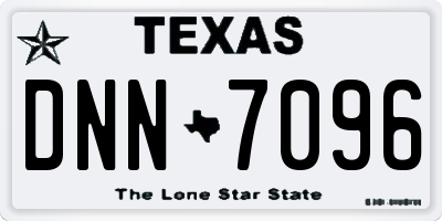TX license plate DNN7096