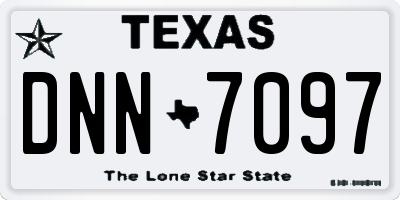 TX license plate DNN7097