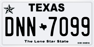 TX license plate DNN7099