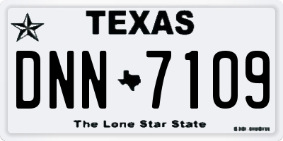TX license plate DNN7109