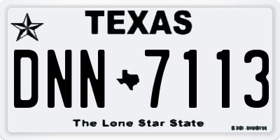 TX license plate DNN7113
