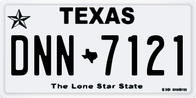 TX license plate DNN7121