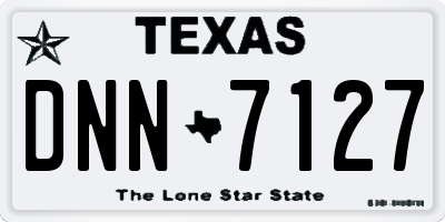 TX license plate DNN7127