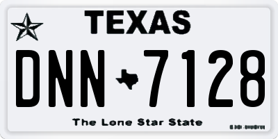 TX license plate DNN7128