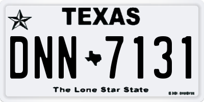 TX license plate DNN7131