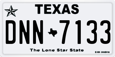 TX license plate DNN7133