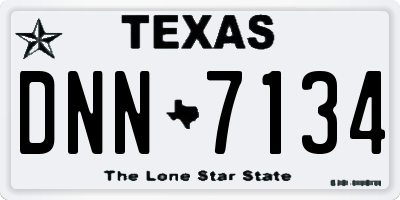 TX license plate DNN7134