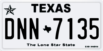 TX license plate DNN7135