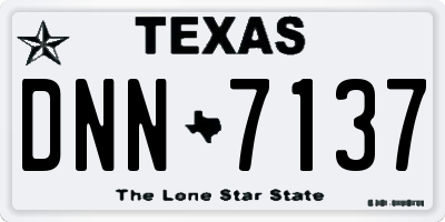 TX license plate DNN7137