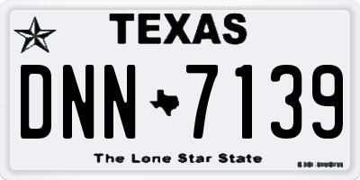 TX license plate DNN7139
