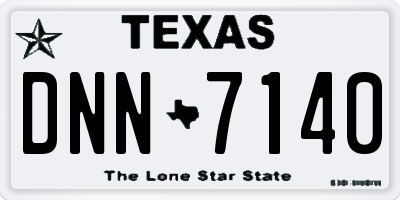 TX license plate DNN7140