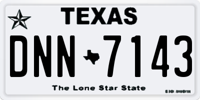 TX license plate DNN7143