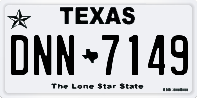 TX license plate DNN7149