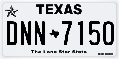 TX license plate DNN7150
