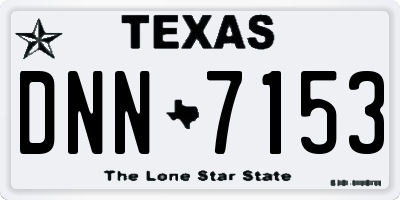 TX license plate DNN7153