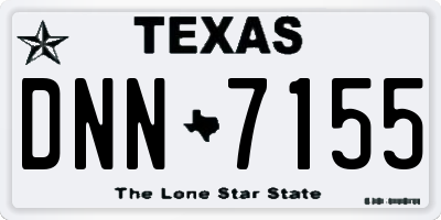TX license plate DNN7155