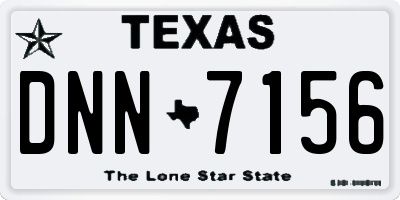 TX license plate DNN7156