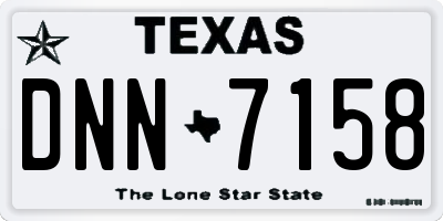 TX license plate DNN7158