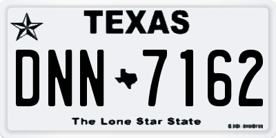 TX license plate DNN7162