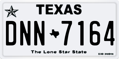 TX license plate DNN7164