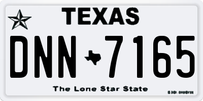 TX license plate DNN7165