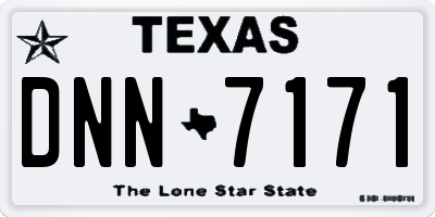 TX license plate DNN7171