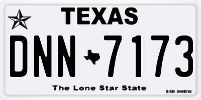 TX license plate DNN7173
