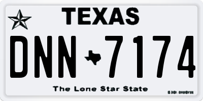 TX license plate DNN7174