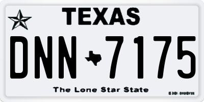 TX license plate DNN7175
