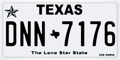 TX license plate DNN7176