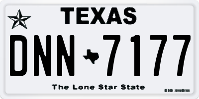 TX license plate DNN7177