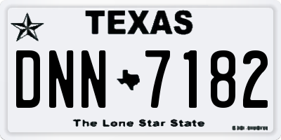 TX license plate DNN7182