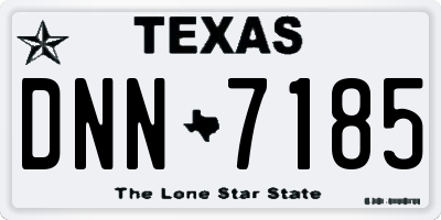 TX license plate DNN7185
